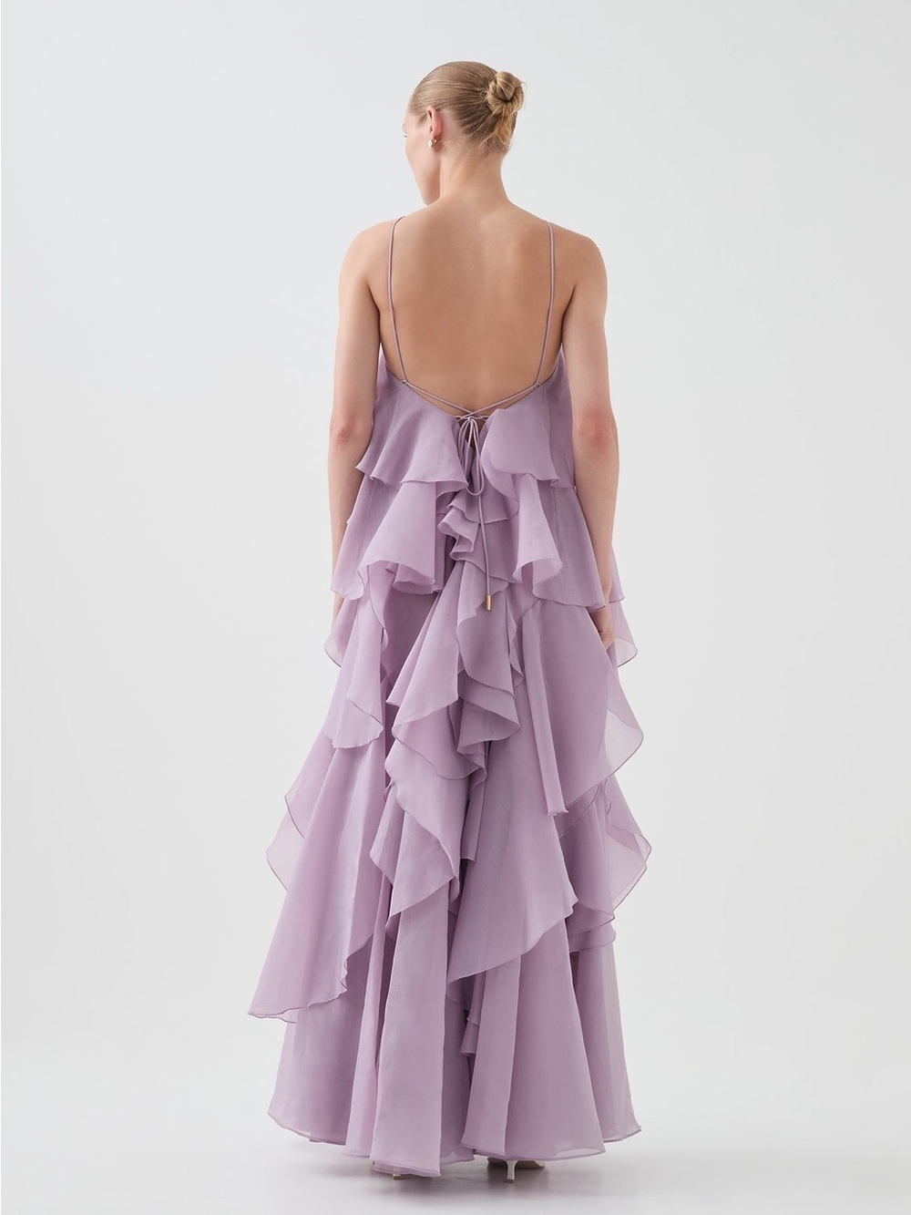AJE Pandorea Layered Maxi Lilac Dress Size 6 Medium - Picture 6 of 17